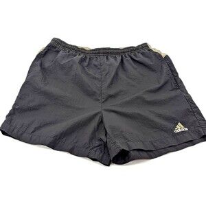 Adidas Womens Black Green Athletic Performance Running Track Shorts Size Small